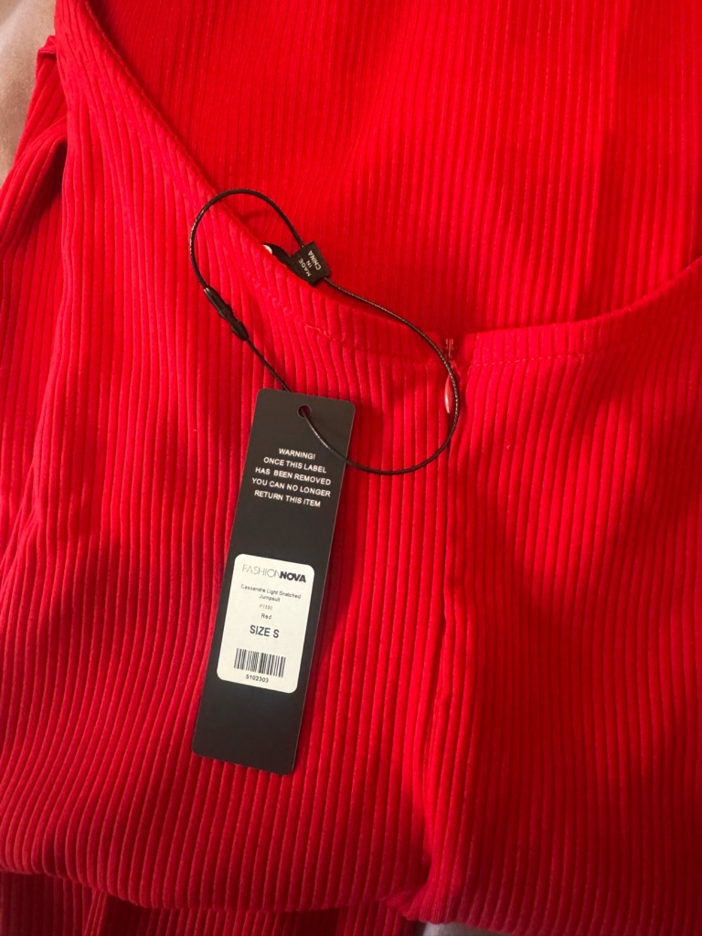 Fashion Nova Cassandra Light Snatched Jumpsuit - Red (Brand new w/ tags) - Picture 4 of 4